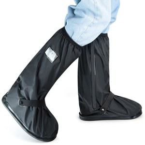 눈과 비, 걷기, 하이킹, 오토바이 기어 신발 커버 PVC 소재 재사용 및 접이식 블랙(2XL)을 위한 미끄럼 방지 방수 부츠 IwieIaIrI