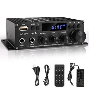 로믹타 스테레오 오디오 앰프, 400W+400W, FM, AUX, USB, 마이크 입력, 12V 5A 전원 공급 장치, 카 홈 바 파티용 파워 앰프 2.0 CH 미니 하이파이 블루투스 5.0 리시버