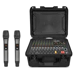 앰프내장 파워드믹서 믹서앰프 사운드 디제잉 팬텀 오디오 행사용 녹음 강