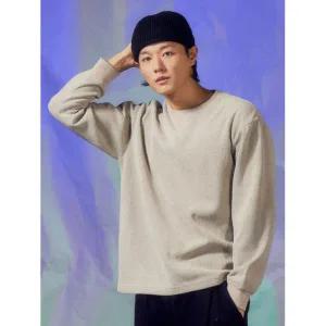 탑텐 TOPTEN 남성) 셔닐 텍스쳐드 긴팔 티_MSF4TS1002 MSF4TS1002 173619