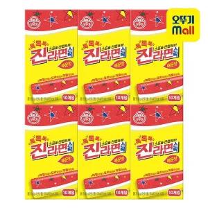 [오뚜기][본사직영] 오뚜기 톡톡톡 진라면 스틱 매운맛(10T) 50g 6개