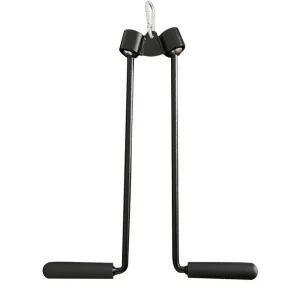 L자형 삼두 운동 기구 다운 케이블 헬스 푸시 스트랩 A. 블랙 그립