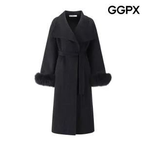 [GGPX] 윙카라 폭스퍼 모직 롱 코트 (GPBCT016F)