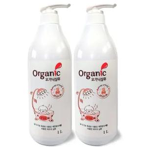 강아지샴푸 오가닉 전견용 베이비파우더향 애견샴푸 1L x 2개