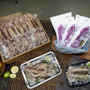 [좋은씨푸드] 국내산 손질통오징어 특대 160g×12미(팩당2미)