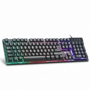 LED 게이밍 키보드 유선 RGB 백라이트컴퓨터 게임 USB LED전용 용키보드