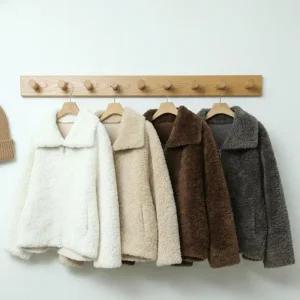 여자 뽀글이 카라넥 데일리 겨울 외투 자켓