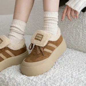 몽블 키높이 통굽 털운동화(5cm)