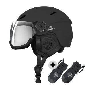 프로 스키헬멧 고글 일체형 스노우보드 남성 여성 + 스키장갑