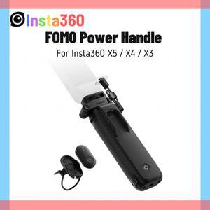 인스타360 X5 FOMO 파워 핸들 접이식 내장 6100mAh 배터리 그립 보조 미니 리모컨 (인스타 360 X4 X3 액세