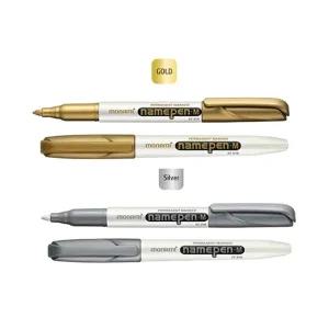 (모나미)네임펜M금색/은색 1타(12개)(유성펜 1.7mm)