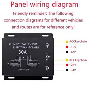 24V를 12V로 변환 차량용 스텝다운 전원 컨버터 (트럭 버스 서브우퍼 냉장고 용)