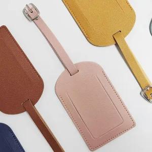 [룽스]가죽 컬러 네임 골프백 택