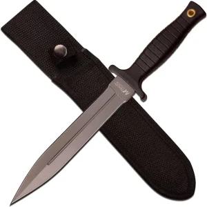 MTech USA u2013 고정 칼날 나이프 회색 TiNite 코팅 스테인리스 스틸 검은색 ABS 손잡이 포함 사냥 캠핑