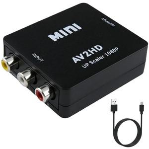 1080P RCA AV-HDMI 호환 HD-AV 복합 어댑터 변환기 AV2HD 오디오 비디오 케이블 USB  CVBS AV
