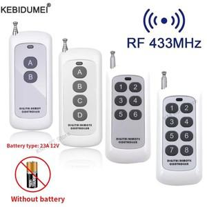 433MHZ 무선 RF 원격 제어 2 4 6 8 키 EV1527 학습 코드 차고 게이트 도어 오프너 가전 제품 용 Wireless R