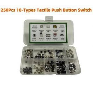 촉각 푸시 단추 스위치  자동차 리모컨 키  터치 마이크로 10 가지   250 개