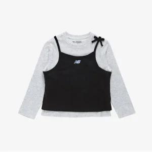 뉴발란스키즈긴팔티 RQJ NK9BF3701G-19 NBSC_골지 레이어드 티셔츠
