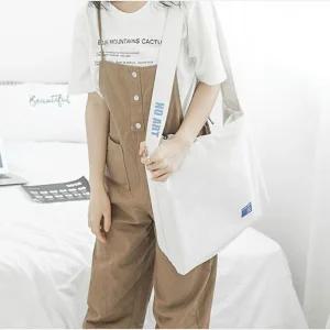 하라주쿠 에코백 캔버스 무지백 DIY가방 보조가방 WNc1+8lTX