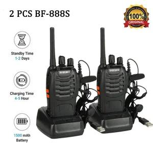 2개 세트 B-F-8-8-8-S 2 워키토키 무전기 FM 송수신기 주파수 장거리 USB 충전식 워키토키 헤드셋
