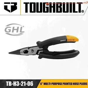 TOUGHBUILT TB-H3-21-06 6인치 다기능 뾰족코 펜치 컴팩트하고 실용적 고탄소강 소재로 제작