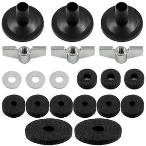 지오제르미 21Pcs 심벌 교체 액세서리 - 부품에는 펠트 슬리브, 와셔, 윙 너트, 펠트, 하이햇 클러치 컵이 포함됩니다