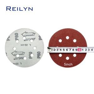 10개입 5인치 8홀 샌드페이퍼 훅앤루프 샌딩 디스크 연마 패드 80/180/320/800 그릿 오비탈 샌더용 금속 목