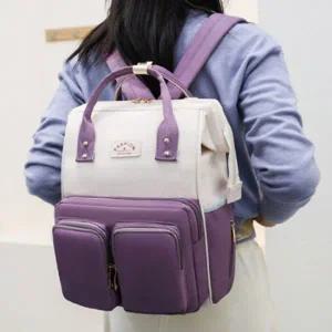 [골드스마일]캐주얼 출산 국민 임산부 기저귀 가방 유행 퍼플 백팩 엄마가방
