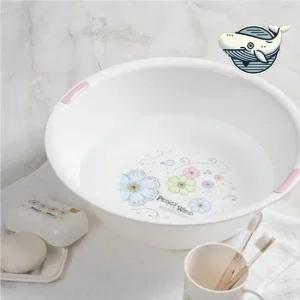 아름다운 플라워 세수대야 중형 생활용 다용도 세면대야 세숫대야 다용도세숫대야