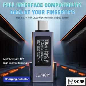 KWS-2301C USB Type-C 테스터 DC4-30V 0-12A 전류 전압 모니터 디지털 전력계 휴대폰 충전 감지기