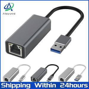 USB  C 이더넷 어댑터 MacBook PC 용 100Mbps 3.0 RJ45 네트워크 카드 Windows XP 7 8 10 Android Lan 인터