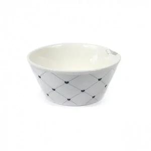 ( )도자기 대접 세트 4p 체크하트 그릇 국그릇 주방식기