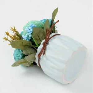 [골드스마일]인테리어 조화 화분 블루 미니 화초 소품 장식용