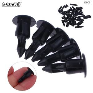 바이크 오토바이 플라스틱 리벳 페어링 클립 액세서리 부품 푸시 리테이너 핀 6mm 패스너 세트당 20 개