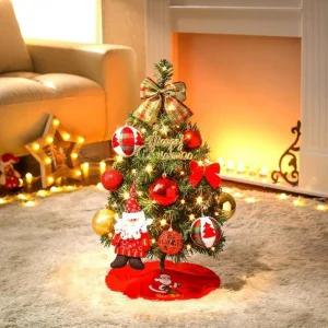 포함 꼬깔 풀세트 산타 스카치 트리 미니 전구 60cm