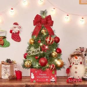 Happy 혼합 트리 리얼 60cm 솔잎 풀세트 전구 Wish 포함