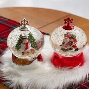 오르골 2type 워터볼 크리스마스 원형