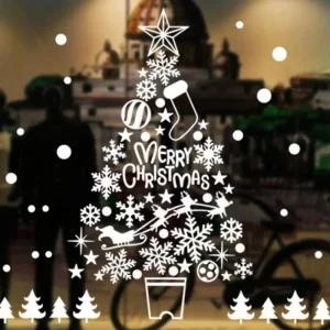 윈도우스티커 윈도우스티커 크리스마스 창문 겨울 화이트트리