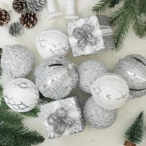 세트(실버 수제 트리 글로우 오너먼트 장식볼 01)