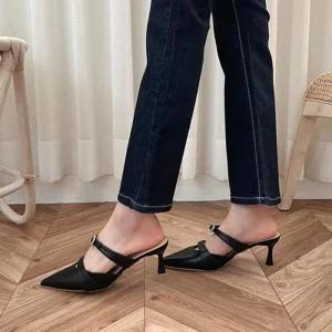 토오픈 샌들 키높이 미들힐 여성화 웨지힐 구두