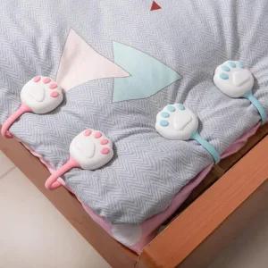 고정클립 미끄럼방지 고양이발 1p 이불고정 침구 핀