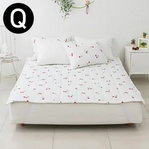 체리 (화이트) 퀸 밴딩패드 해피니 Q 시어서커 여름