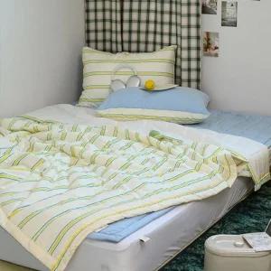 시원한 Q 냉감 이불 레트로 단품 옐로우 침구 여름