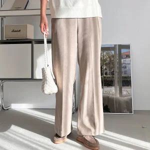 [하프클럽/]여자 겨울출근룩 코듀로이 슬릿 부츠컷 스판 밴딩 바지