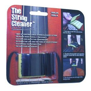 바이올린 및 비올라 스트링 클리너 - 핑거보드 현악기용 360도 스크러버 유지 관리 도구 청소 가능한 극세사 패드 솔루션 없음