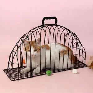 고정식 휴대용 미용 케이지 세척 액세서리 금속 간편 애완동물 고양이 경량 청소용 목욕