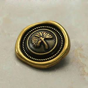 [골드스마일]엔틱 블랙17mm 옷수선 나뭇잎도안 양복 고급 금단추