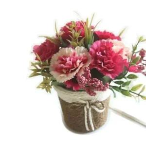 [셀러에이드]프리티플 카네이션 인테리어 조화 핑크 꽃 화분 장식용 조화식물