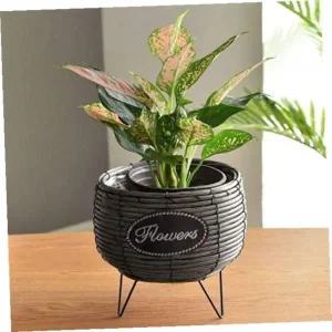 미니 화분 커버 스탠드 바구니 실내 인테리어 화분포장 그레이색상