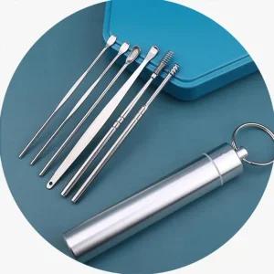 귓속청소 내시경귀이개 키링 6종세트 귀이개내시경 미니 귀이개 스텐 휴대